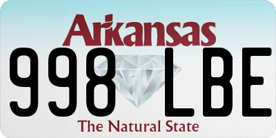 AR license plate 998LBE