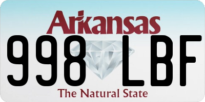 AR license plate 998LBF