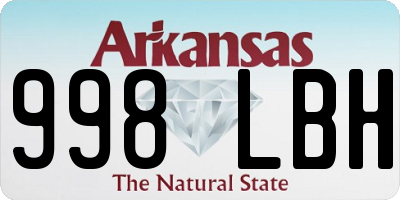 AR license plate 998LBH