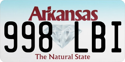 AR license plate 998LBI