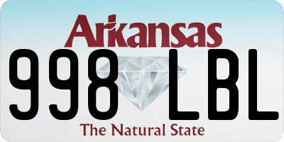 AR license plate 998LBL