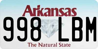 AR license plate 998LBM