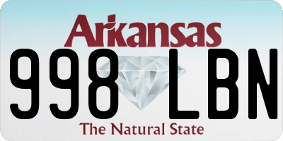 AR license plate 998LBN