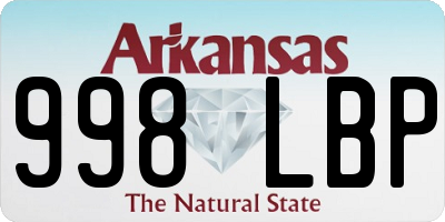 AR license plate 998LBP