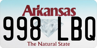 AR license plate 998LBQ
