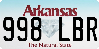 AR license plate 998LBR