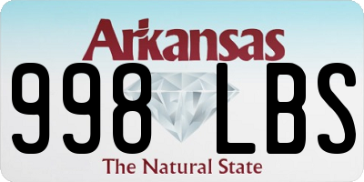 AR license plate 998LBS