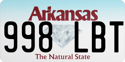 AR license plate 998LBT