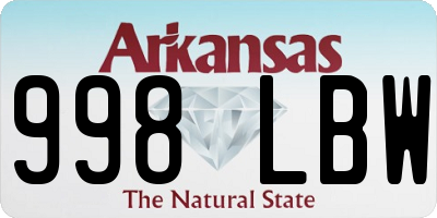 AR license plate 998LBW
