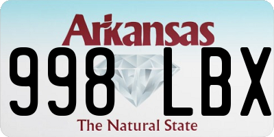 AR license plate 998LBX