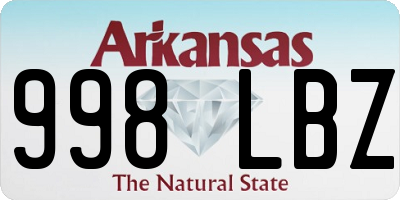 AR license plate 998LBZ