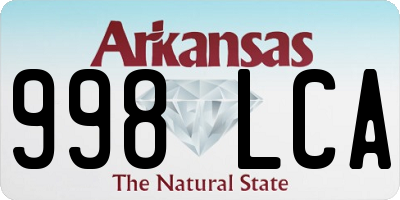 AR license plate 998LCA