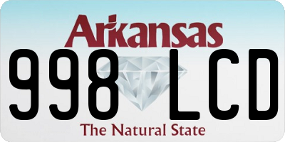 AR license plate 998LCD