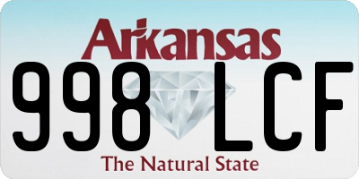 AR license plate 998LCF