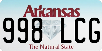 AR license plate 998LCG