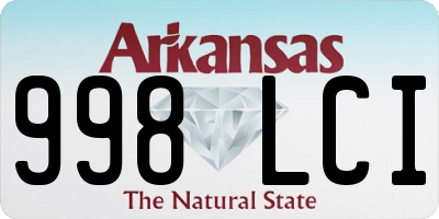 AR license plate 998LCI