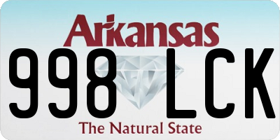 AR license plate 998LCK