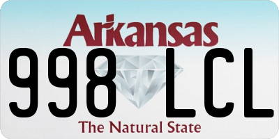 AR license plate 998LCL