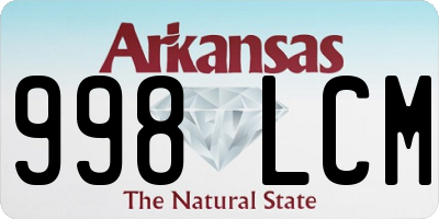 AR license plate 998LCM