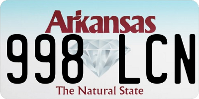 AR license plate 998LCN