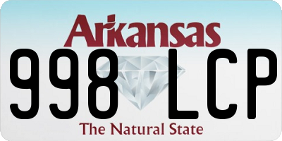 AR license plate 998LCP