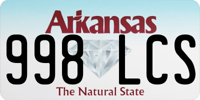 AR license plate 998LCS