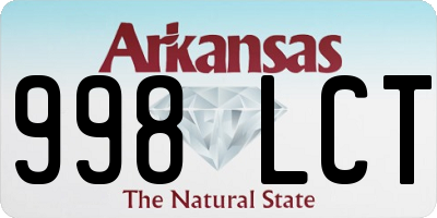 AR license plate 998LCT