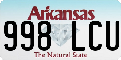 AR license plate 998LCU
