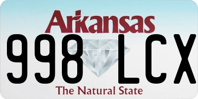 AR license plate 998LCX