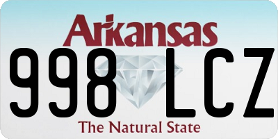 AR license plate 998LCZ