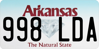 AR license plate 998LDA