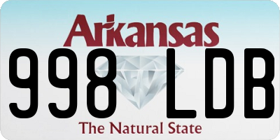 AR license plate 998LDB