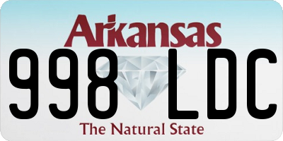 AR license plate 998LDC