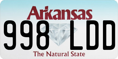 AR license plate 998LDD