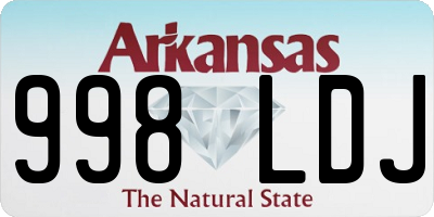 AR license plate 998LDJ