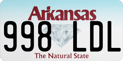 AR license plate 998LDL