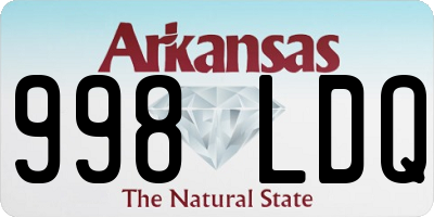AR license plate 998LDQ