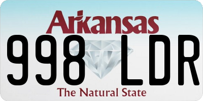 AR license plate 998LDR