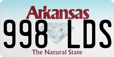 AR license plate 998LDS