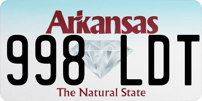 AR license plate 998LDT