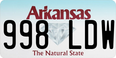 AR license plate 998LDW