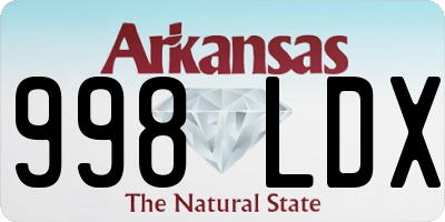 AR license plate 998LDX