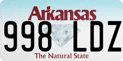 AR license plate 998LDZ