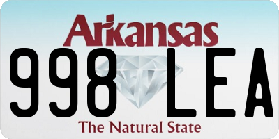 AR license plate 998LEA