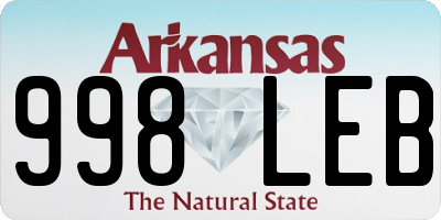 AR license plate 998LEB
