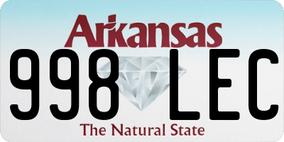 AR license plate 998LEC
