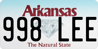 AR license plate 998LEE