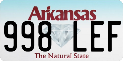 AR license plate 998LEF