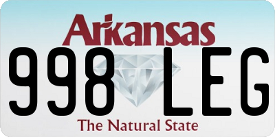 AR license plate 998LEG