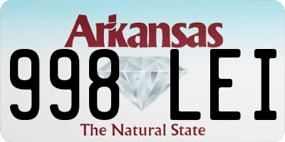 AR license plate 998LEI